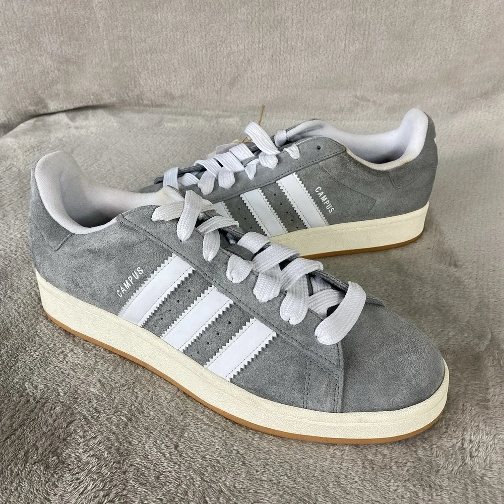Adidas Campus 00s Shoes Mens Size 13 Gray White Suede Sneakers Originals NEW